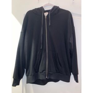 American Eagle Jegging Fit Black Zip Up